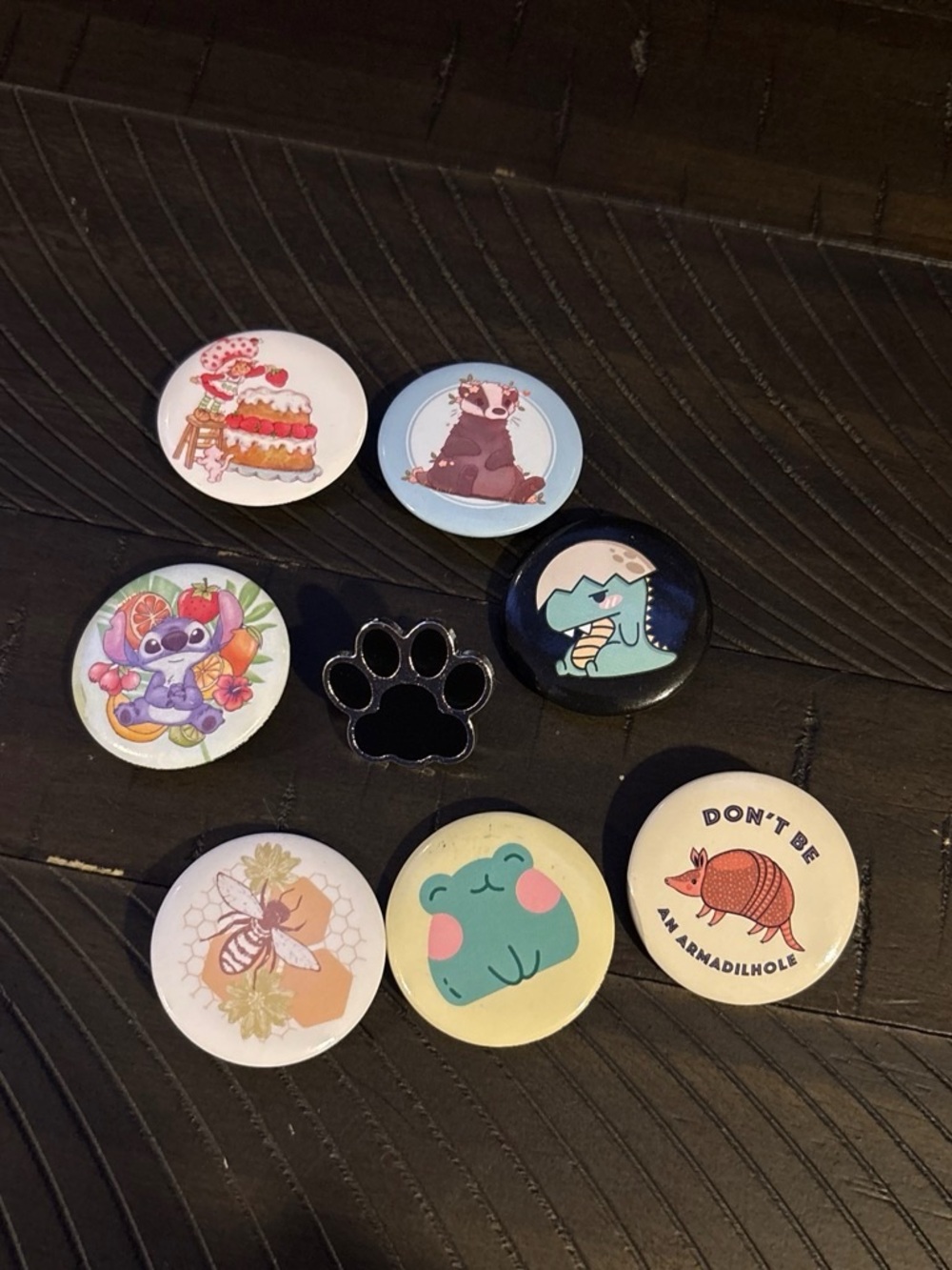 Cute Animal Button Pin Set - Assorted Colors